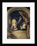 Children with a mousetrap by Domenicus van Tol