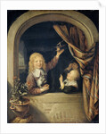 Children with a mousetrap by Domenicus van Tol