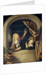 Children with a mousetrap by Domenicus van Tol