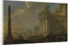 Italian harbor view by Jacob van der Ulft