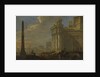 Italian harbor view by Jacob van der Ulft