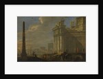 Italian harbor view by Jacob van der Ulft