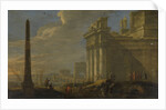Italian harbor view by Jacob van der Ulft