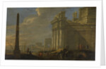 Italian harbor view by Jacob van der Ulft