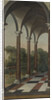 Gallery overlooking a park by Barent Fabritius