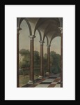 Gallery overlooking a park by Barent Fabritius