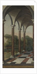 Gallery overlooking a park by Barent Fabritius