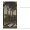 Gallery overlooking a park by Barent Fabritius