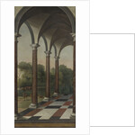 Gallery overlooking a park by Barent Fabritius