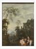 Italian Landscape with three Women Making Music, Gerard de Lairesse by Johannes Glauber