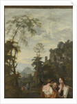 Italian Landscape with three Women Making Music, Gerard de Lairesse by Johannes Glauber
