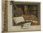 Still Life with Books, Sheet Music, Violin, Celestial Globe and an Owl by Jacob van Campen