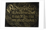 Behind-Glass Painting with Calligraphed Saying: The Blood of Jesus Christ the Son of God Purifies us from all Sin by Johann G. M