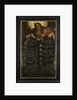 The Tablets of the Law of the Ten Commandments in calligraphy shown by Moses by Anonymous