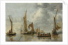 The Home Fleet Saluting the State Barge by Jan van de Cappelle