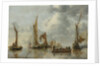 The Home Fleet Saluting the State Barge by Jan van de Cappelle