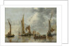 The Home Fleet Saluting the State Barge by Jan van de Cappelle