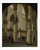 View of the Oude Kerk in Delft, The Netherlands by Hendrick Cornelisz. van Vliet