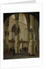 View of the Oude Kerk in Delft, The Netherlands by Hendrick Cornelisz. van Vliet