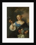 A young Woman with a Parrot by Ary de Vois