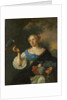 A young Woman with a Parrot by Ary de Vois