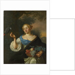 A young Woman with a Parrot by Ary de Vois