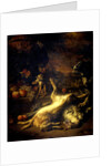 A Monkey and a Dog with Dead Game and Fruit by Jan Weenix