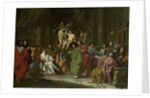 Initiation of a new Member of the Bentvueghels in Rome, Schildersbent by Anonymous