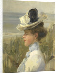 Young woman overlooking the sea by Isaac Israels