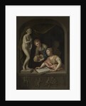 A Girl Drawing and a Boy near a Statue of Venus by Pieter van der Werff