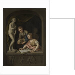 A Girl Drawing and a Boy near a Statue of Venus by Pieter van der Werff