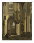 Interior of a Protestant Gothic Church with Motifs from the Old and New Church in Amsterdam by Emanuel de Witte