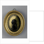 Silhouette Portrait of a man in officer's uniform by August Forberger