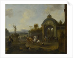 Hunting Party at a Fountain by Pieter Wouwerman