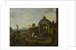 Hunting Party at a Fountain by Pieter Wouwerman