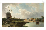 View of The Hague from the Canal called the Delftsche Vaart in the 17th Century, Cornelis Springer by Kasparus Karsen