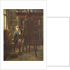 The painter George Jan Hendrik Poggenbeek, 1854-1903 at his studio by Theo Hanrath