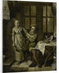 Gallant Scene in a Kitchen Interior by Willem Joseph Laquy
