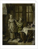 Gallant Scene in a Kitchen Interior by Willem Joseph Laquy