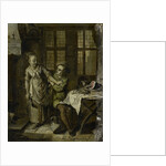 Gallant Scene in a Kitchen Interior by Willem Joseph Laquy