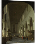 Interior of the Oude Kerk in Delft from the Choir toward the Portal by Cornelis de Man