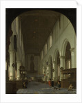 Interior of the Oude Kerk in Delft from the Choir toward the Portal by Cornelis de Man