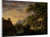 Arcadian Landscape with sunset by Daniël Dupré