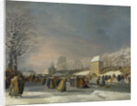 Women’s Skating Competition on the Stadsgracht in Leeuwarden, 21 January 1809, The Netherlands by Nicolaas Baur