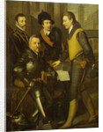 Group Portrait of the four Brothers of William I, Prince of Orange: the Counts of Nassau Jan, Hendrik, Adolf, and Louis by Workshop of Wybrand de Geest