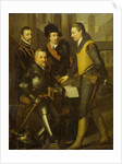 Group Portrait of the four Brothers of William I, Prince of Orange: the Counts of Nassau Jan, Hendrik, Adolf, and Louis by Workshop of Wybrand de Geest