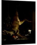 A Dog and a Cat near a partially disembowelled Deer by Jan Baptist Weenix