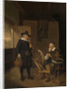 Interior with an Angler and a Man Sitting at a Spinning Wheel and Reel by Quiringh Gerritsz. van Brekelenkam