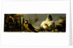 Birds on a Balustrade by Melchior d' Hondecoeter