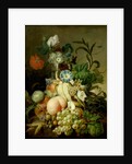 Still Life with Flowers and Fruit by Jan Evert Morel